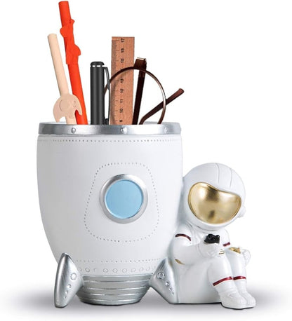 Astronaut Stand for Desk Pencil Holder Resin Desk Organizer