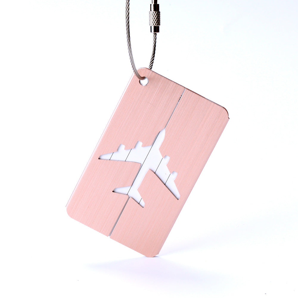 Aluminum alloy luggage tag 7.5*4.5cm with logo