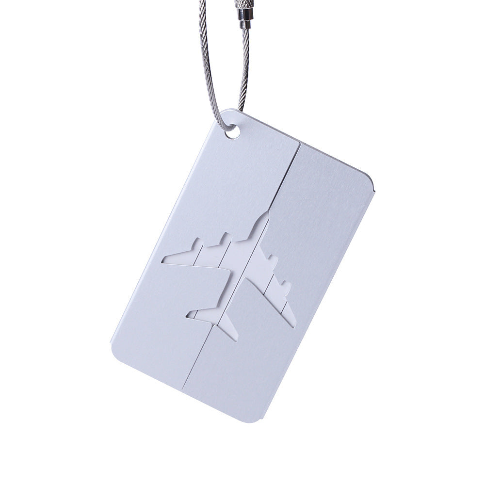 Aluminum alloy luggage tag 7.5*4.5cm with logo