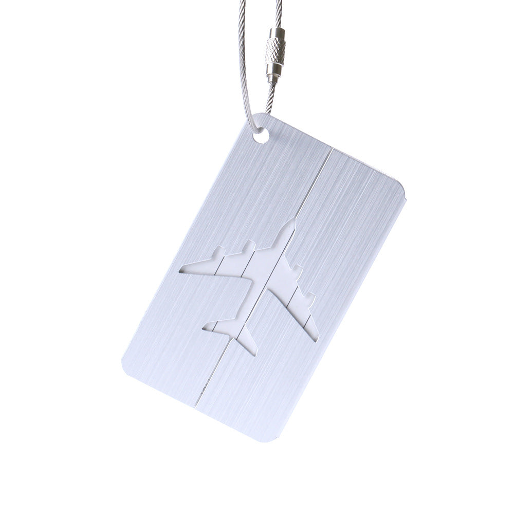 Aluminum alloy luggage tag 7.5*4.5cm with logo