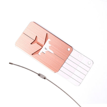 Aluminum alloy luggage tag 7.5*4.5cm with logo