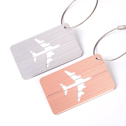 Aluminum alloy luggage tag 7.5*4.5cm with logo