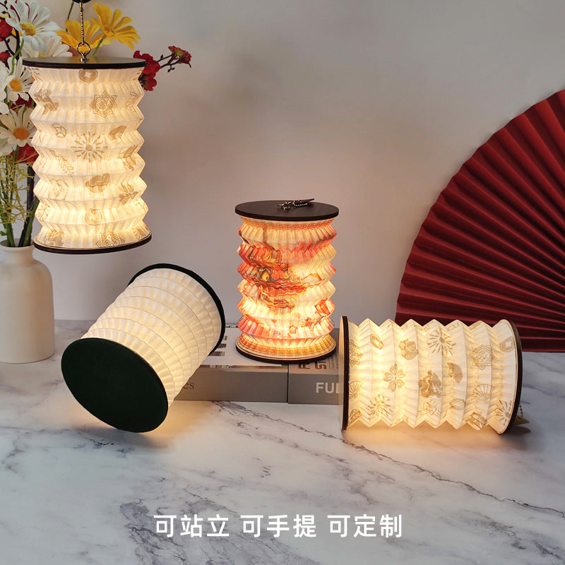 Book Lantern Creative Gift Cultural and Creative Gift Folding Lamp