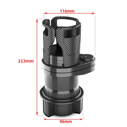 Car mounted water cup holder 1/2 car cup holder extender multifunctional rotating car mounted cup holder