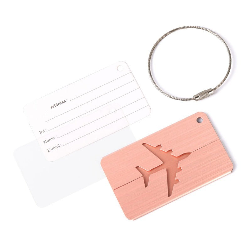 Aluminum alloy luggage tag 7.5*4.5cm with logo