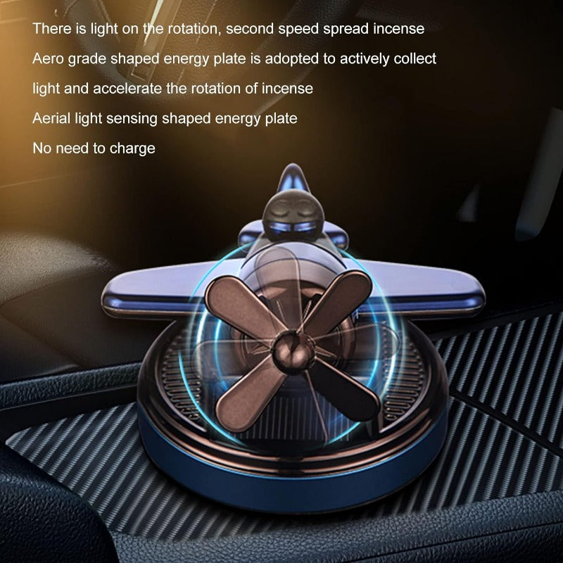 Aroma Diffuser Helicopter Shape Car Fragrance Ornament Automatic Rotating Aromatherap